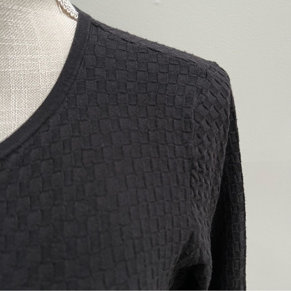 Ann Taylor Factory Black Zip Front Sweater with Gold Zipper - Picture 7 of 9